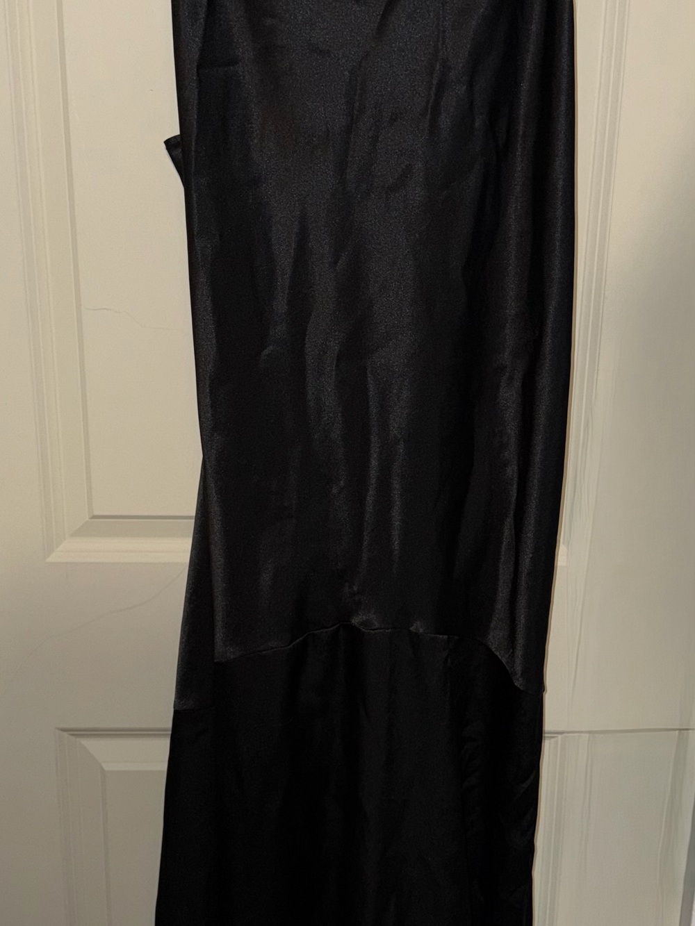 1998 Victoria’s Secret Silk Black Drop Waist Vintage Maxi Gown Slip Dress L EUC